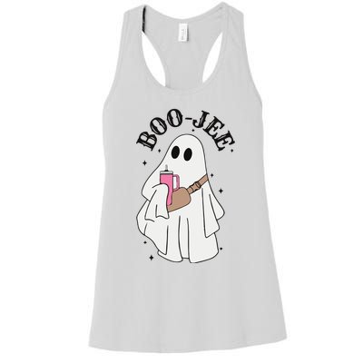 Halloween Boo Ghost Spooky Season Women's Racerback Tank