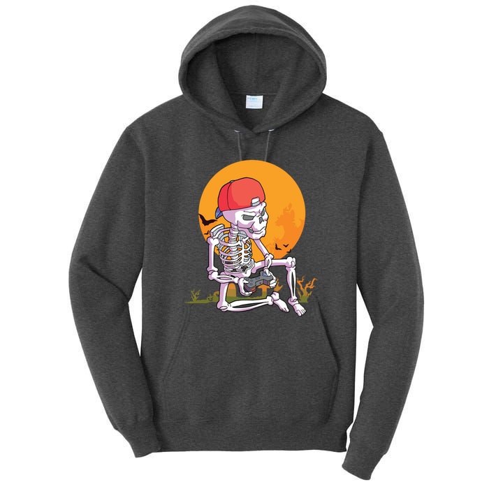 Halloween Boy Gamer Gaming Skeleton Boy Tall Hoodie