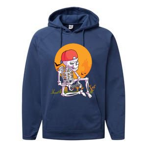 Halloween Boy Gamer Gaming Skeleton Boy Performance Fleece Hoodie