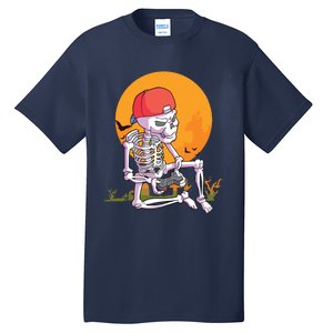 Halloween Boy Gamer Gaming Skeleton Boy Tall T-Shirt