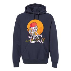 Halloween Boy Gamer Gaming Skeleton Boy Premium Hoodie