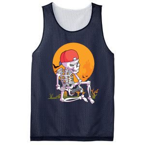 Halloween Boy Gamer Gaming Skeleton Boy Mesh Reversible Basketball Jersey Tank