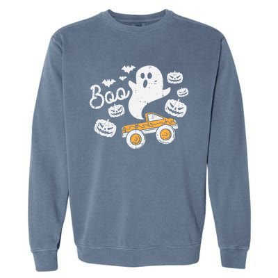 Halloween Boo Ghost Monster Truck Costume Gift Garment-Dyed Sweatshirt