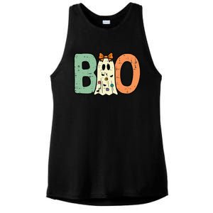 Halloween Boo Ghost Cute Costume Ladies PosiCharge Tri-Blend Wicking Tank