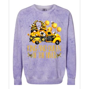 Honey Bee Gnome Hives Truck For Beekeeper King And Queen Funny Gift Colorblast Crewneck Sweatshirt