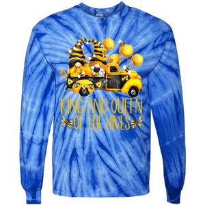 Honey Bee Gnome Hives Truck For Beekeeper King And Queen Funny Gift Tie-Dye Long Sleeve Shirt