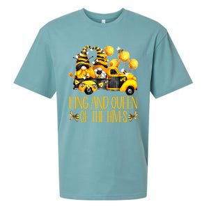 Honey Bee Gnome Hives Truck For Beekeeper King And Queen Funny Gift Sueded Cloud Jersey T-Shirt