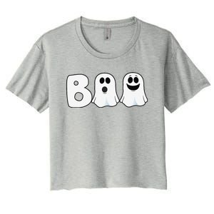 Halloween Boo Ghosts Trick Treat Women's Crop Top Tee