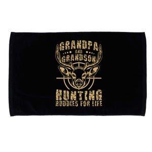 Hunting Buddy Grandpa And Grandson Hunting Buddies Gift Microfiber Hand Towel