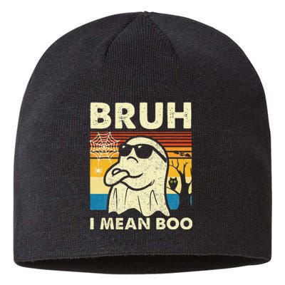 Halloween Bruh Ghost Boo Skull Pumpkin Sustainable Beanie