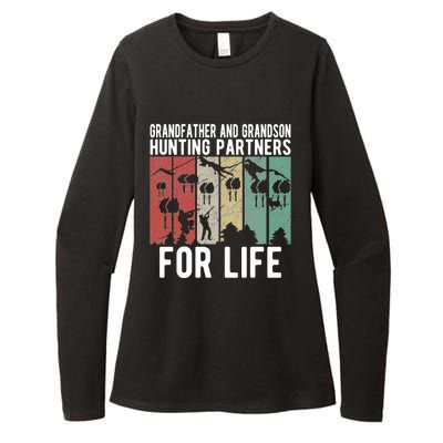 Hunting Buddy Grandpa And Grandson Hunting Buddies Gift Womens CVC Long Sleeve Shirt