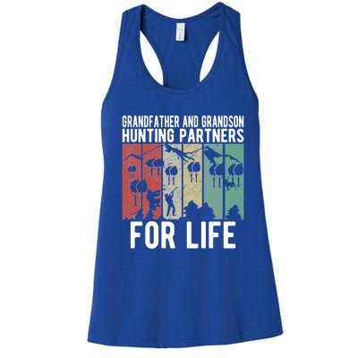 Hunting Buddy Grandpa And Grandson Hunting Buddies Gift Women's Racerback Tank