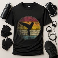 Hummingbird Bird Gift Retro Style Cooling Performance Crew T-Shirt