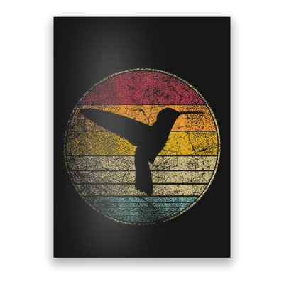 Hummingbird Bird Gift Retro Style Poster