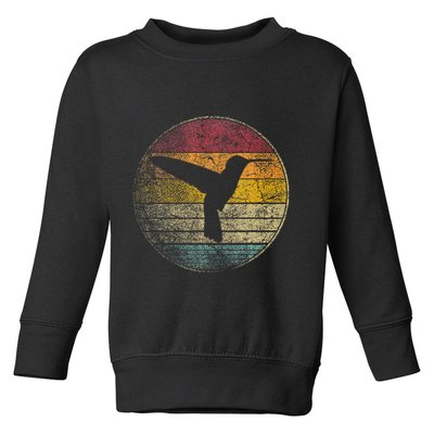 Hummingbird Bird Gift Retro Style Toddler Sweatshirt