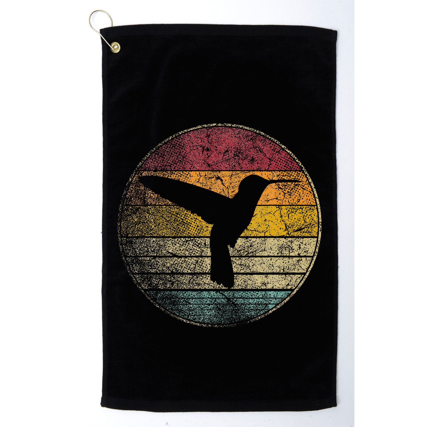 Hummingbird Bird Gift Retro Style Golf Towel