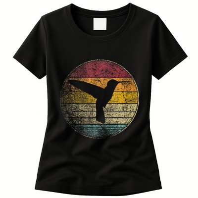 Hummingbird Bird Gift Retro Style Womens T-Shirt