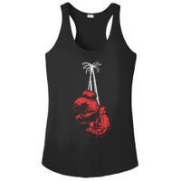 Hanging Boxing Gloves Boxer Boxing Gift Ladies PosiCharge Competitor Racerback Tank