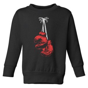 Hanging Boxing Gloves Boxer Boxing Gift Toddler Sweatshirt