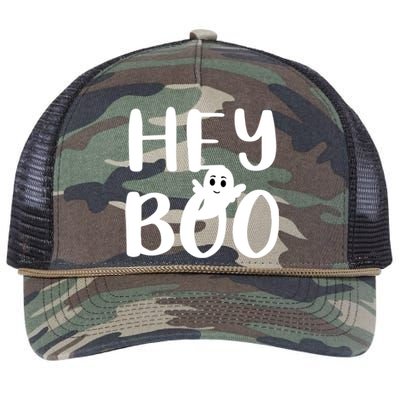 Hey Boo Gift Retro Rope Trucker Hat Cap