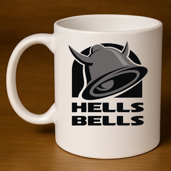 Hells Bells 11oz C Handle Ceramic Mug