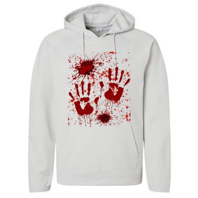 Help Bloody Halloween Costume Blood Matching Performance Fleece Hoodie