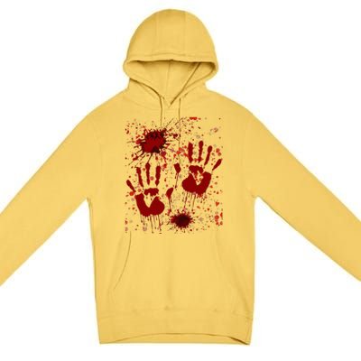 Help Bloody Halloween Costume Blood Matching Premium Pullover Hoodie