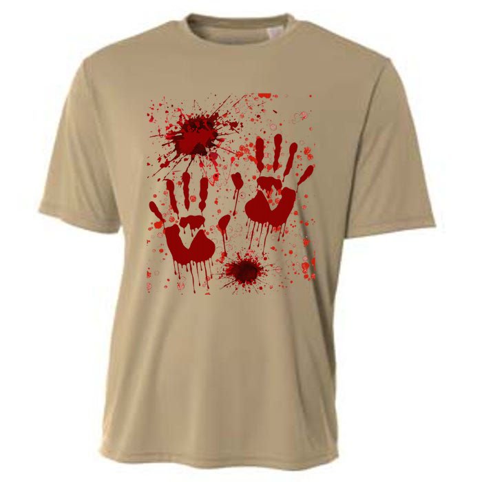 Help Bloody Halloween Costume Blood Matching Cooling Performance Crew T-Shirt