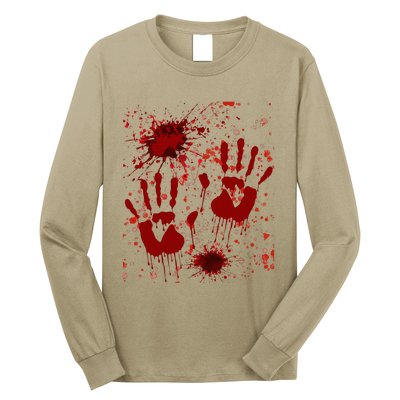 Help Bloody Halloween Costume Blood Matching Long Sleeve Shirt