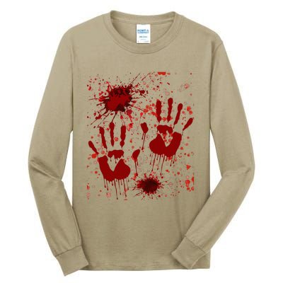 Help Bloody Halloween Costume Blood Matching Tall Long Sleeve T-Shirt