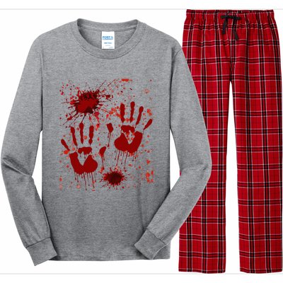 Help Bloody Halloween Costume Blood Matching Long Sleeve Pajama Set