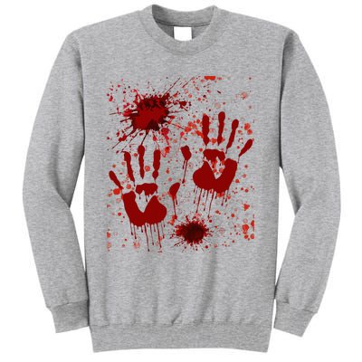 Help Bloody Halloween Costume Blood Matching Tall Sweatshirt