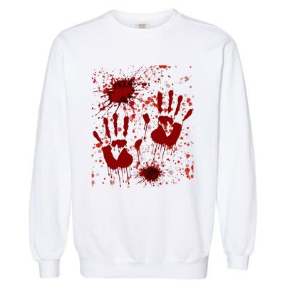 Help Bloody Halloween Costume Blood Matching Garment-Dyed Sweatshirt