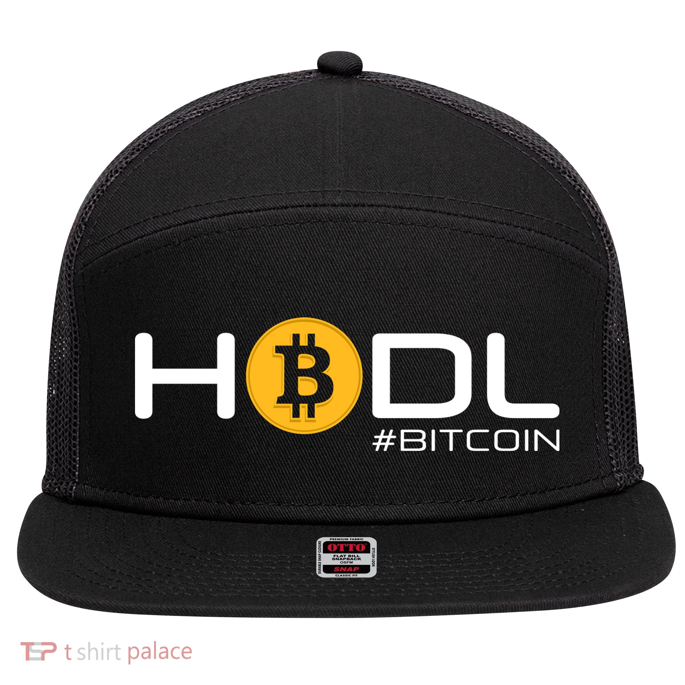 Hodl Bitcoin 7 Panel Mesh Trucker Snapback Hat