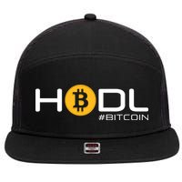 Hodl Bitcoin 7 Panel Mesh Trucker Snapback Hat
