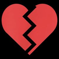 Heartbreak Broken Heart Graphic Print Chic Stylish Fashion Button