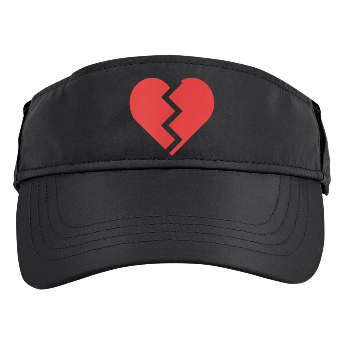 Heartbreak Broken Heart Graphic Print Chic Stylish Fashion Adult Drive Performance Visor