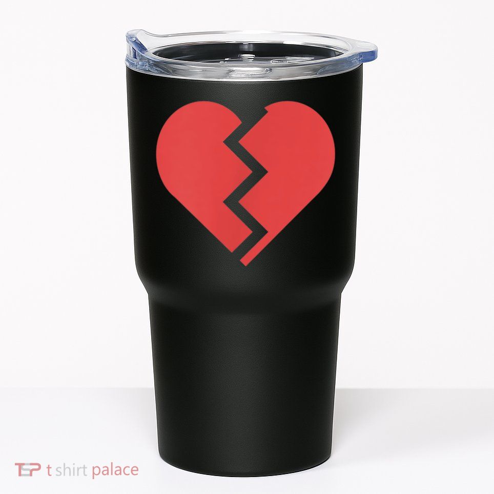 Heartbreak Broken Heart Graphic Print Chic Stylish Fashion Tumbler