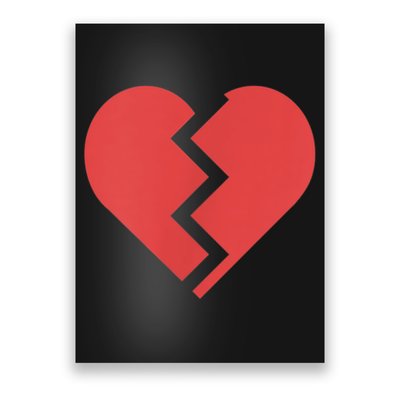 Heartbreak Broken Heart Graphic Print Chic Stylish Fashion Poster