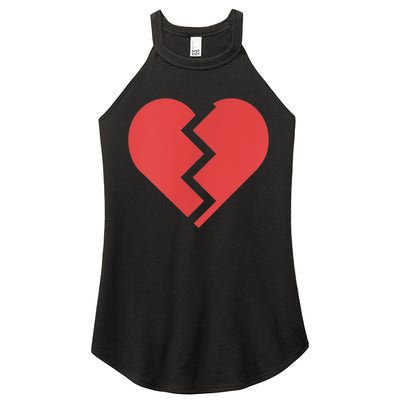 Heartbreak Broken Heart Graphic Print Chic Stylish Fashion Women's Perfect Tri Rocker Tank