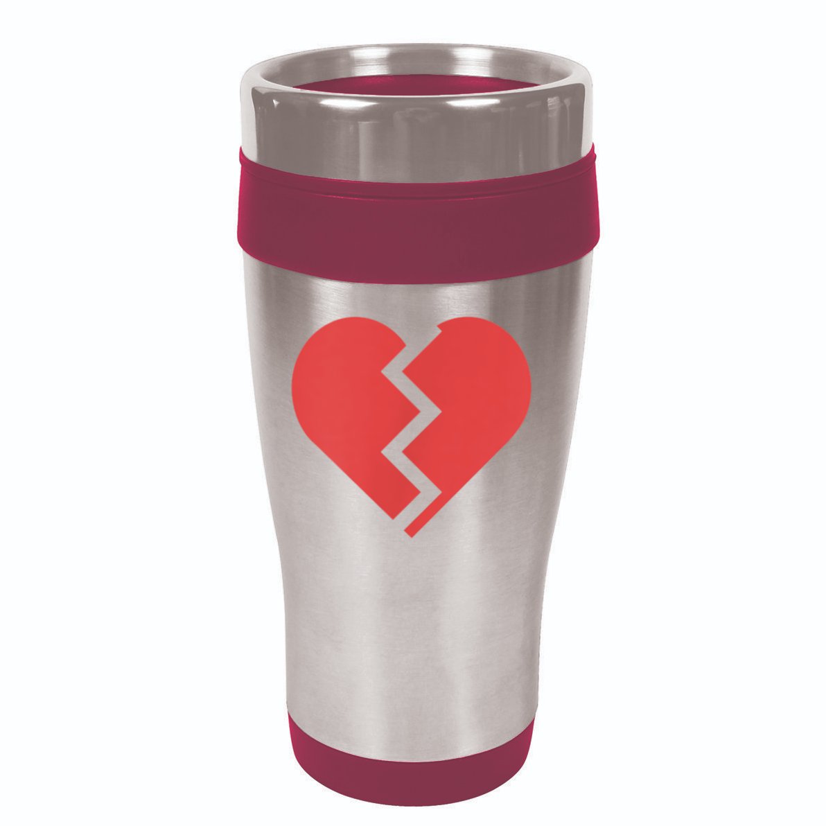 Heartbreak Broken Heart Graphic Print Chic Stylish Fashion 16oz Travel Tumbler