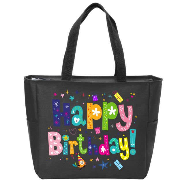 Happy Birthday Zip Tote Bag