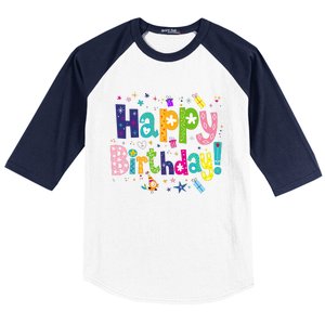 Happy Birthday Baseball Sleeve Shirt