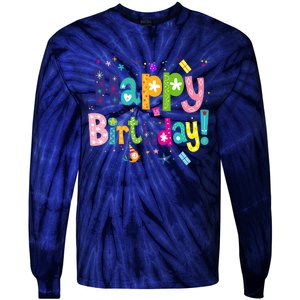 Happy Birthday Tie-Dye Long Sleeve Shirt