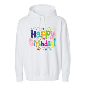 Happy Birthday Garment-Dyed Fleece Hoodie