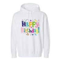 Happy Birthday Garment-Dyed Fleece Hoodie