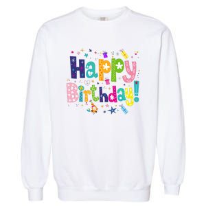 Happy Birthday Garment-Dyed Sweatshirt