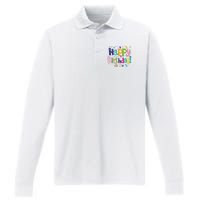 Happy Birthday Performance Long Sleeve Polo