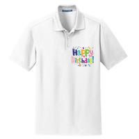 Happy Birthday Dry Zone Grid Polo