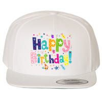 Happy Birthday Wool Snapback Cap